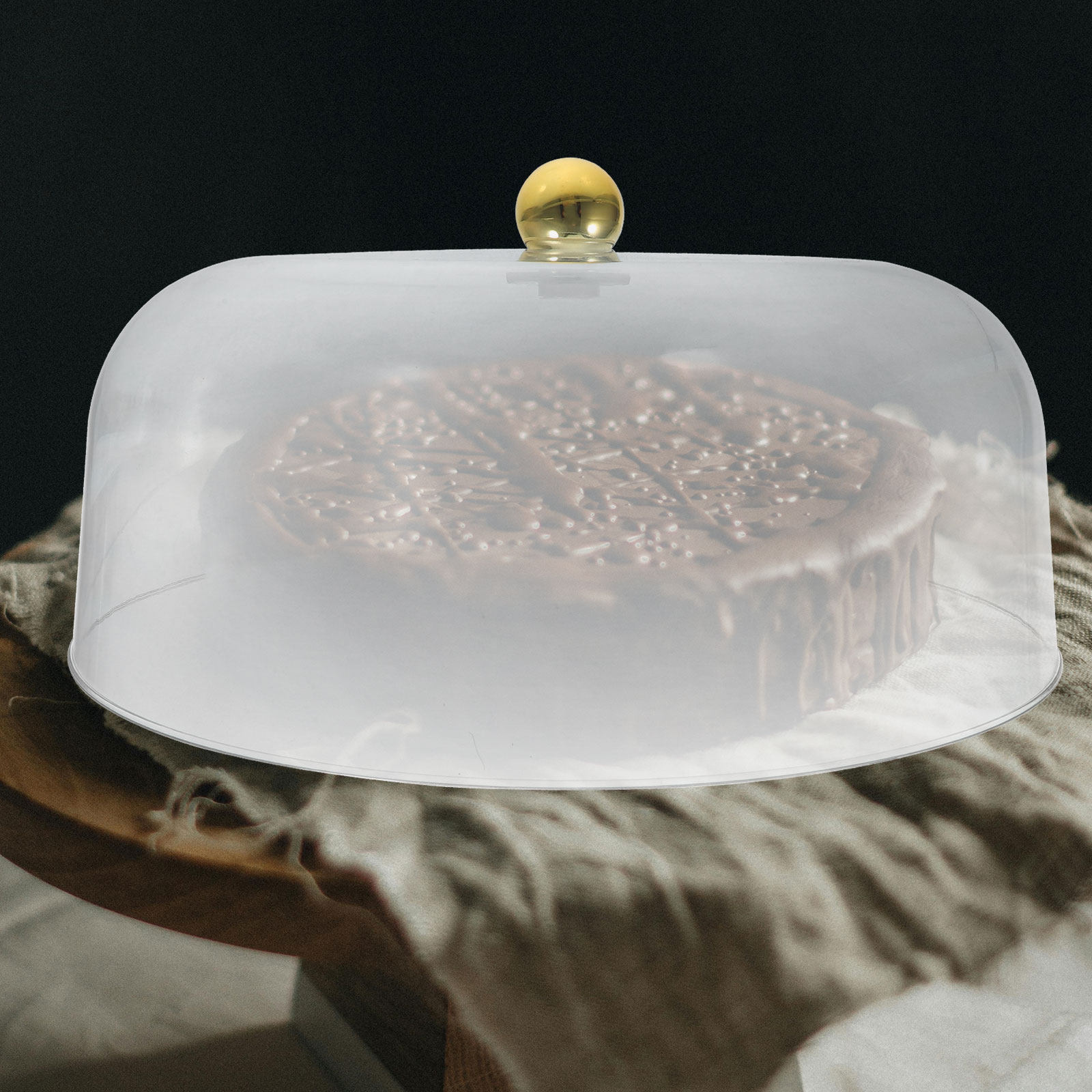 Plastic Dome Clear - โดมพลาสติกใสสำหรับเค้ก ขนาด 28 ซม. ฝาครอบเค้กใส ฝาครอบสำหรับเสิร์ฟขนมอบ