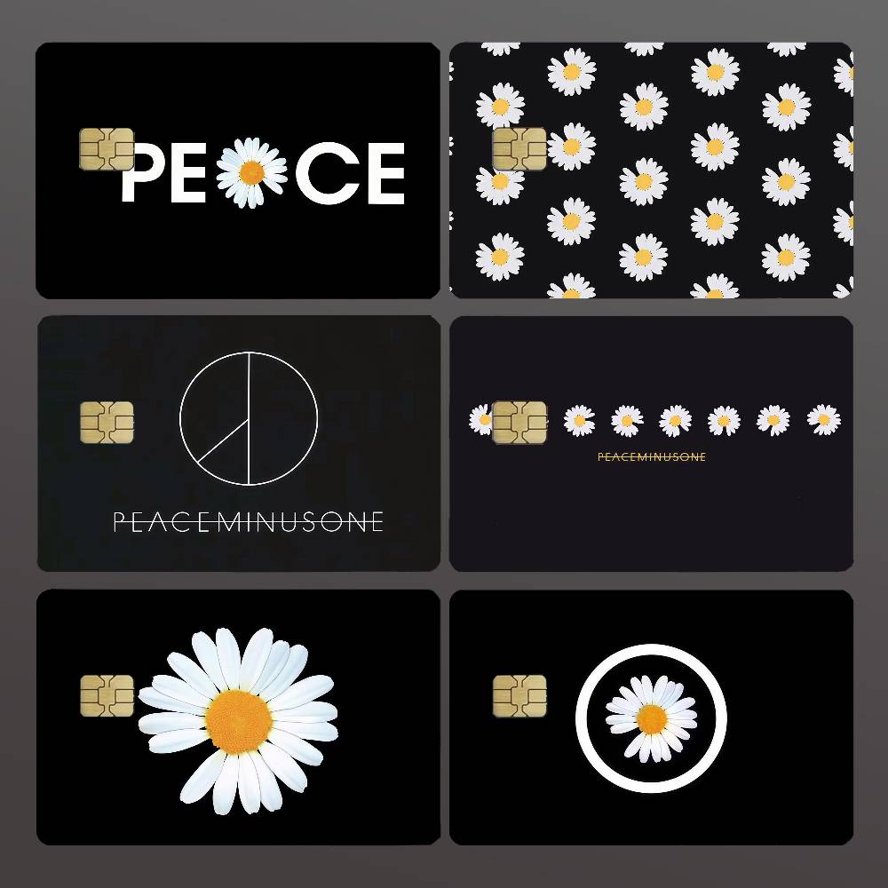 Peat Pellet Tray - สติกเกอร์ตกแต่งบัตรเครดิตลายแฟชั่นอาร์ต P-PeaceminusoneS 4 ชิ้น ฟิล์มกันน้ำ ตกแต่งบัตรโดยสาร