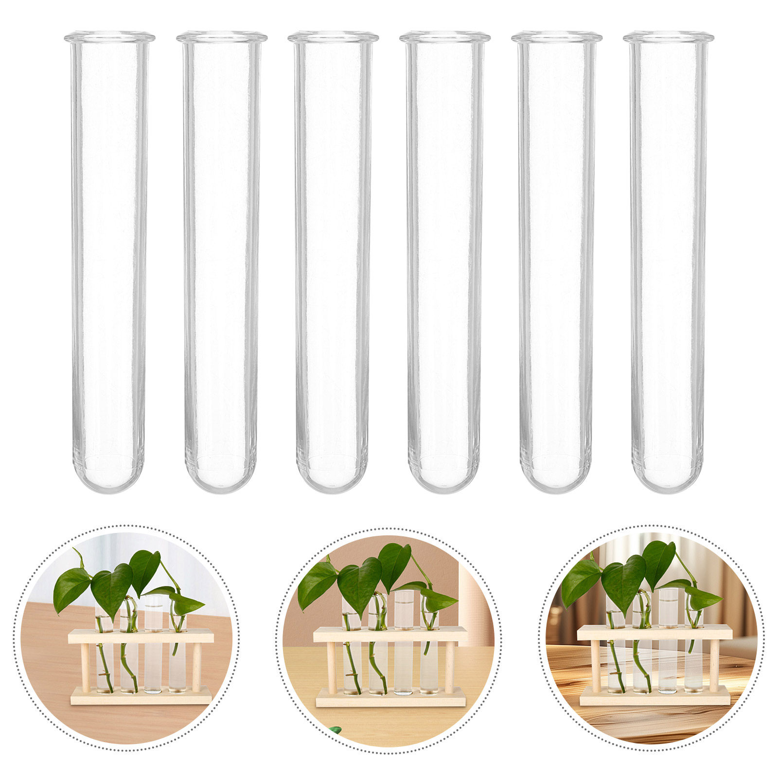 Propagation Station Vase - แจกันดอกไม้แบบหลอดทดลองใส 6 ชิ้น ขนาด 12 ซม.