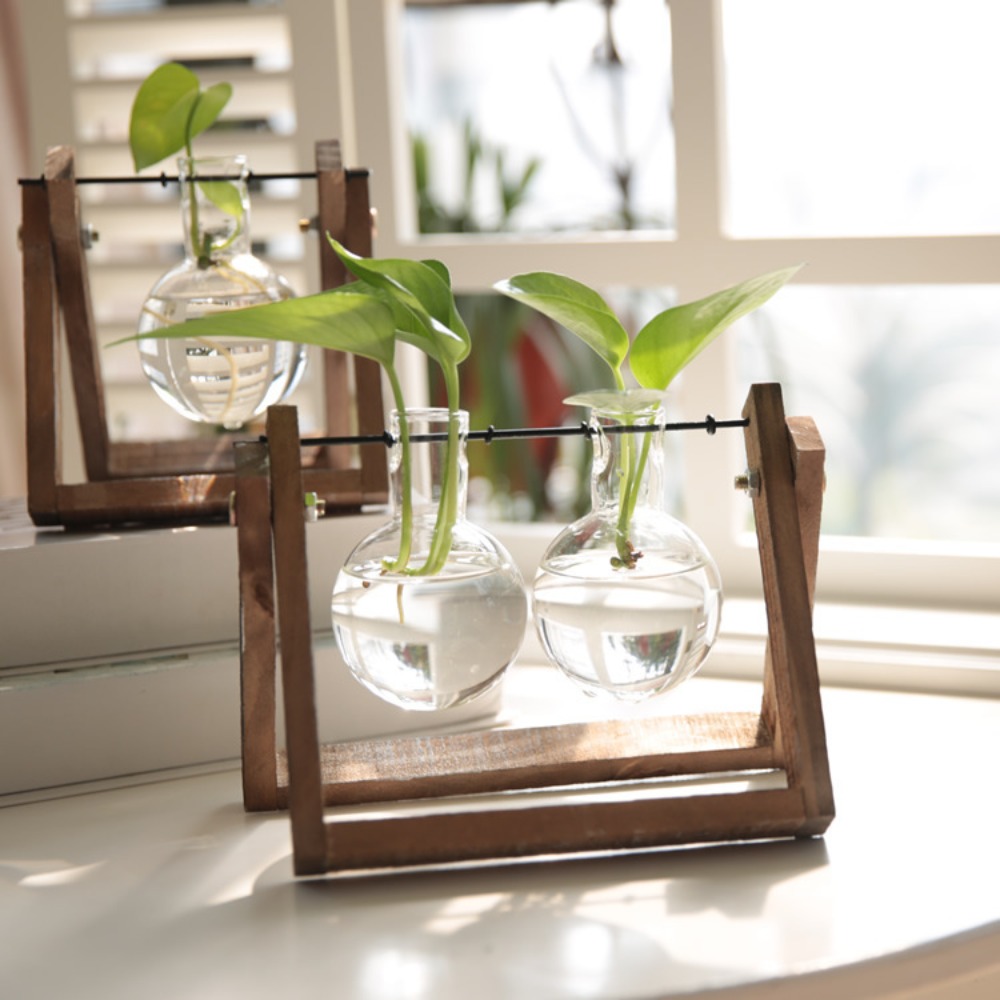 แจกันแก้วพร้อมที่วางไม้แบบสวิง - Propagation Station Vase บทวิจารณ์และราคา
