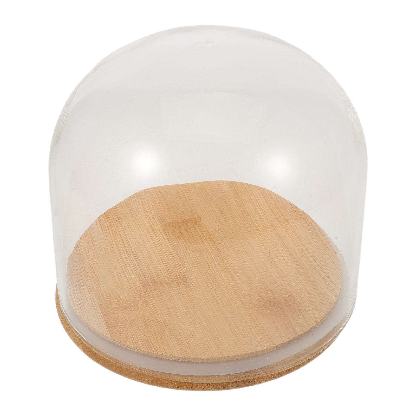 โดมแก้วใสพร้อมฐานไม้ไผ่ปิดผนึก - Plastic Dome Clear บทวิจารณ์และราคา