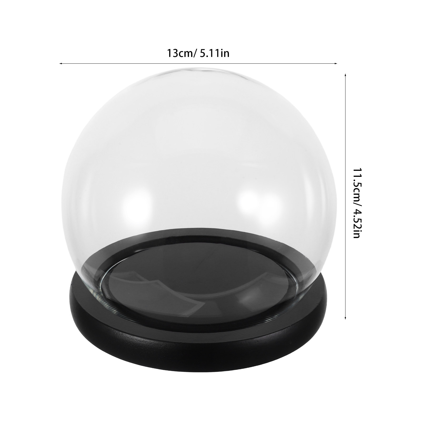 โดมแก้วทรงกลมใส พร้อมฐานไม้เนื - Plastic Dome Clear บทวิจารณ์และราคา