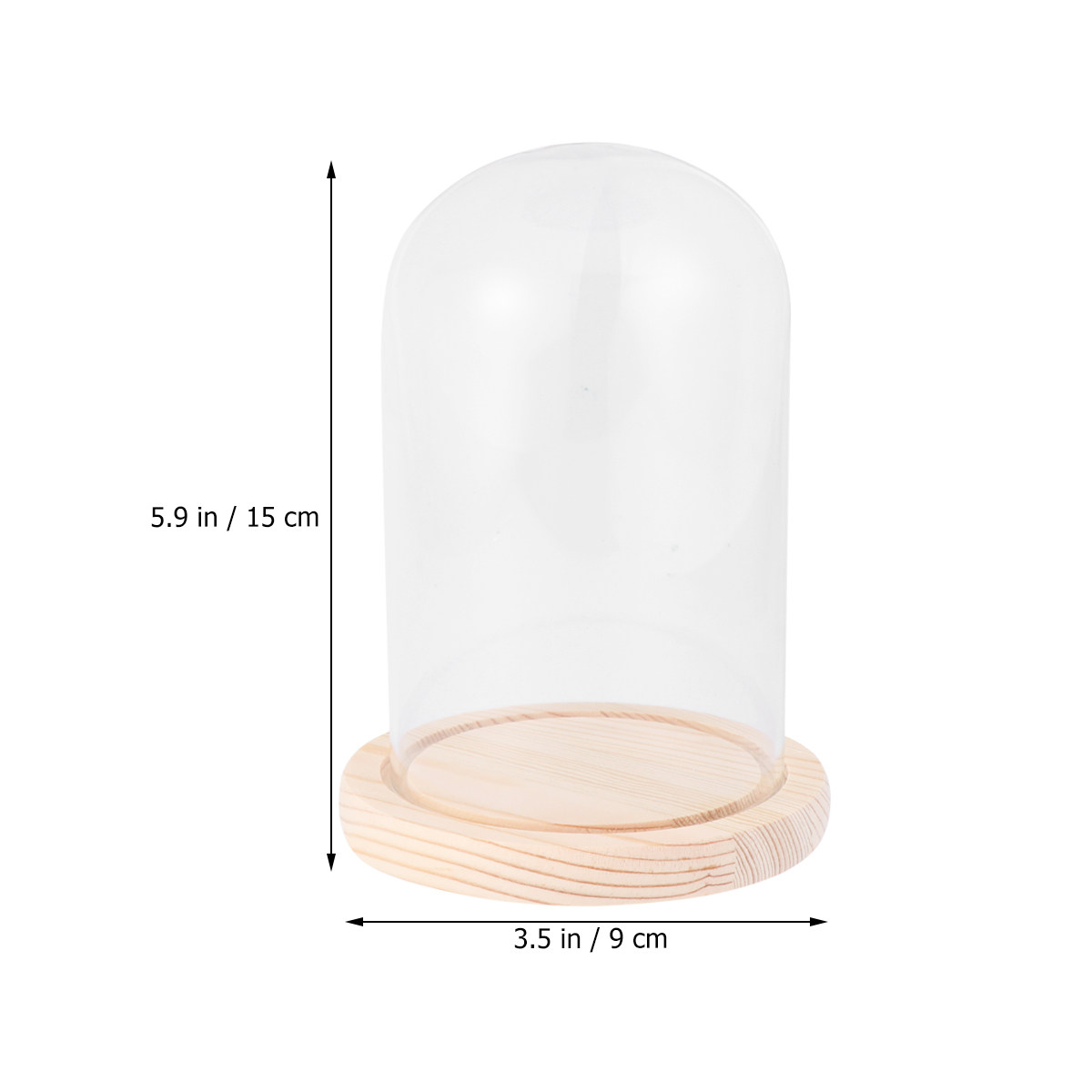 โดมแก้วหรูหรา ขนาด 9x15 ซม. สำ - Plastic Dome Clear บทวิจารณ์และราคา