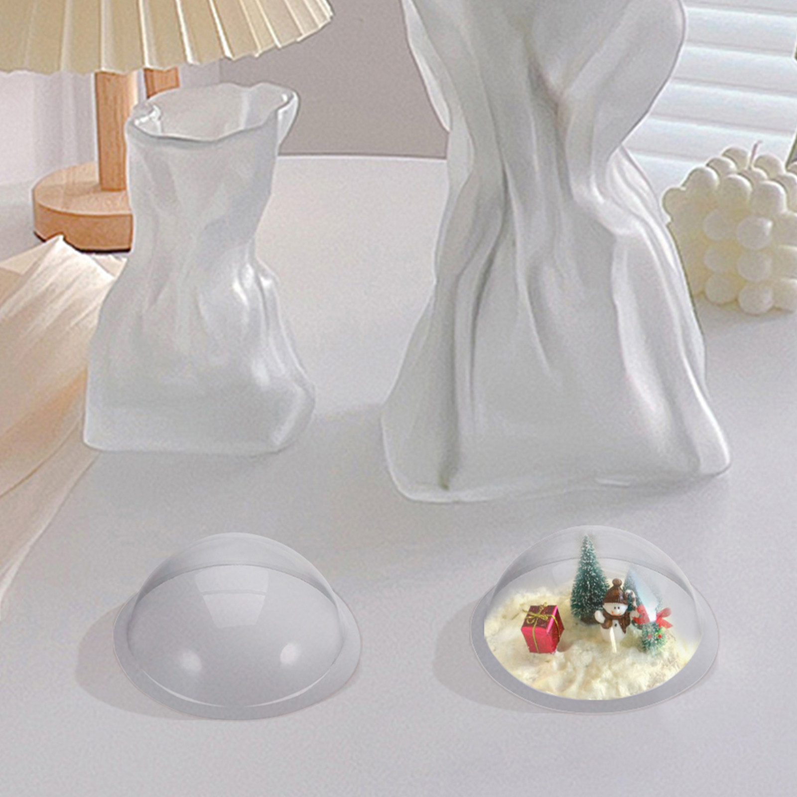 12 ชิ้น ฝาครอบโดมครึ่งวงกลมพลา - Plastic Dome Clear บทวิจารณ์และราคา