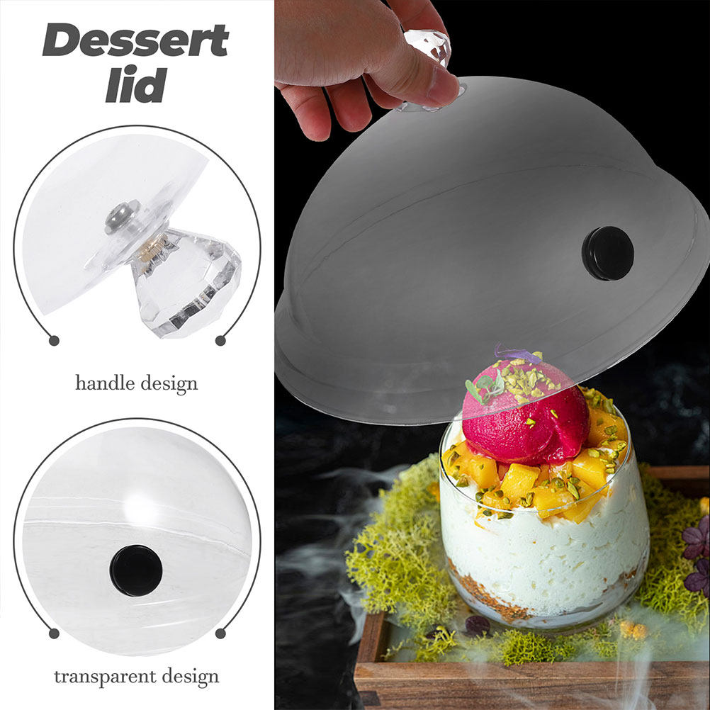 2 ชิ้น โดมอะคริลิคใสสำหรับอาหา - Plastic Dome Clear บทวิจารณ์และราคา